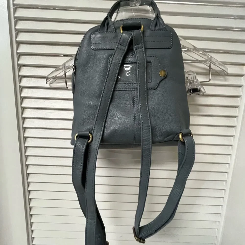 GREAT AMERICAN LEATHER WORKS✨Blue Gray ✨Leather Backpack